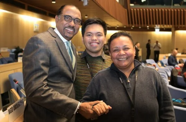 Outgoing delegates with Michel Sidibé at the 41st PCB Meeting