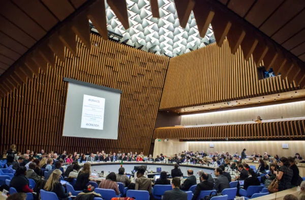 The WHO Executive Boardroom during the 35th PCB Meeting